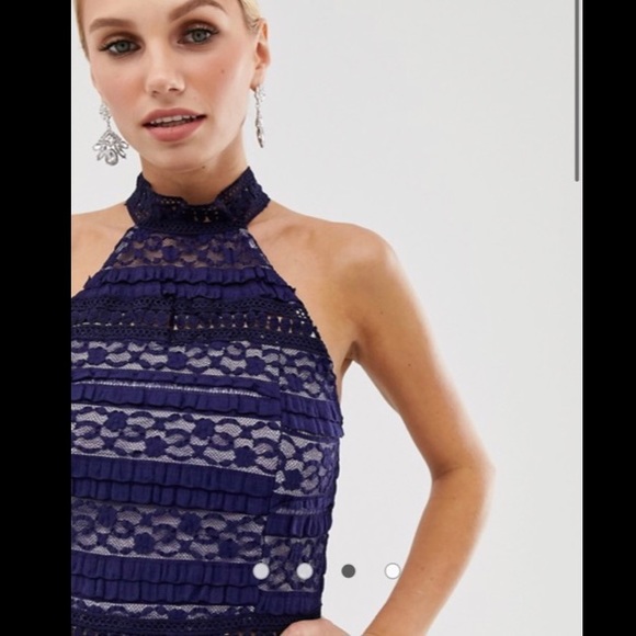 AX Paris blue lace layered skater dress NWT - Picture 3 of 10